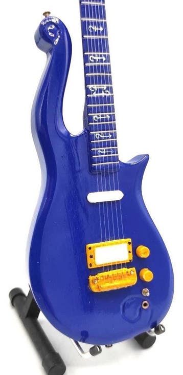 Miniatuur replica Cloud gitaar Blauw - Prince, Ophalen of Verzenden, Nieuw, Pop, Beeldje of Miniatuur