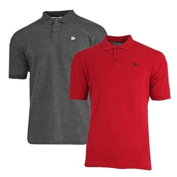 Donnay Donnay Heren - 2-Pack - Polo shirt Noah - Donkergrijs, Kleding | Heren, Polo's, Verzenden, Nieuw