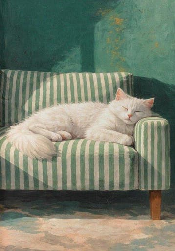 I_KONIQ - The cats relax - oilpaint style, Nieuw