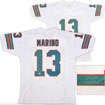 NFL - Dan Marino - Op maat gemaakt wit voetbalshirt -, Nieuw