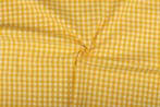 Ruitjesstof geel wit geruit - 10mm geruit, Hobby en Vrije tijd, Stoffen en Lappen, 120 cm of meer, Geel, Ophalen of Verzenden