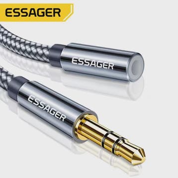 Essager 3.5mm Audio Verlengkabel - Hoge Kwaliteit Aux Kabel, Verzenden, Nieuw