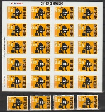 Nederland 2001 - Diverse varianten Verhuiszegel o.a., Postzegels en Munten, Postzegels | Nederland, Gestempeld
