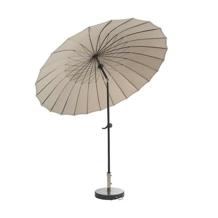 *WOONWINKEL* Brafab Shanghai Grote Parasol Beige Rond 270 Cm, Tuin en Terras, Tuinsets en Loungesets, Nieuw, Verzenden
