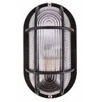 Benson Ovale buitenlamp - zwart kunststof - geribbeld gla..., Ophalen of Verzenden, Nieuw