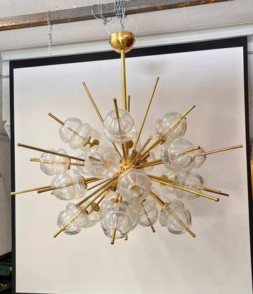 Design di Murano - Kroonluchter - Sputnik - Messing