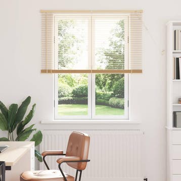vidaXL Venetiaanse jaloezie Lichtbruin met Patroon 150 x 120, Huis en Inrichting, Stoffering | Gordijnen en Lamellen, Verzenden