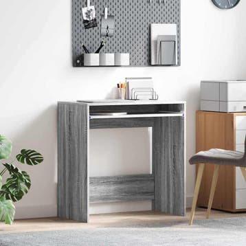 vidaXL Bureau Grijs Sonoma Bewerkt hout 77.5 x 43 x 79 cm, Verzenden, Nieuw