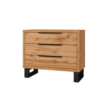 Ladekast Halmstad - Eiken - 3 Lades, Verzenden, Nieuw