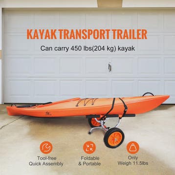 Robuuste Kayakkar met 12'' Banden - 204kg Draagvermogen, Ver, Verzenden, Nieuw