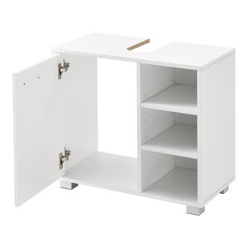 Wastafelonderkast badkamermeubel 55,6x60x31 cm wit, Huis en Inrichting, Badkamer | Badkamermeubels, Verzenden, Nieuw