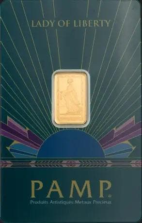 2,5 gram Goudbaar - Pamp Suisse - Lady of Liberty, Verzenden, Goud