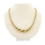 Gouden gedraaide schakelcollier (Ketting), Ophalen of Verzenden, Gebruikt, Overige kleuren, Goud