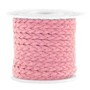 1 meter Trendy koord plat gevlochten suède style 5mm Vint.., Ophalen of Verzenden, Nieuw, Draad