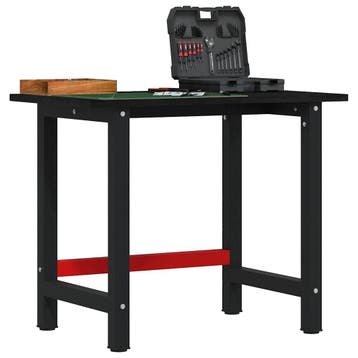 vidaXL Werkbank 100x60x81,5 cm massief eikenhout donkerbruin, Verzenden, Nieuw