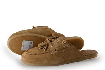 Manfield Instappers in maat 38 Beige, Kleding | Dames, Schoenen, Verzenden, Zo goed als nieuw, Manfield, Instappers