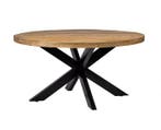 Ronde eettafel Strong Spider Mangohout | Livingfurn-140 cm, Ophalen of Verzenden, Nieuw
