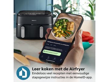 Philips 3000 Series - Dual Airfryer NA351/00 - Dubbele Mand, Verzenden, Nieuw