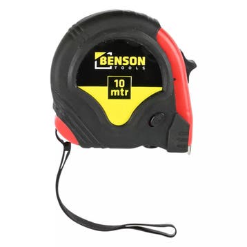 Benson Rolmaat - Meetlint Rubber - 10 meter - 25 mm - Lic..., Ophalen of Verzenden, Nieuw