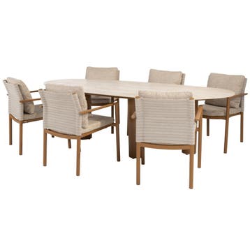 Estate Safina dining tuinset 240x105xH75 cm 7 delig, Tuin en Terras, Tuinsets en Loungesets, Ophalen of Verzenden, Nieuw