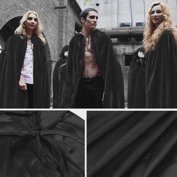 Unisex Zwarte Kapmantel - Halloween, Cosplay & Feestkostuum, Verzenden, Nieuw