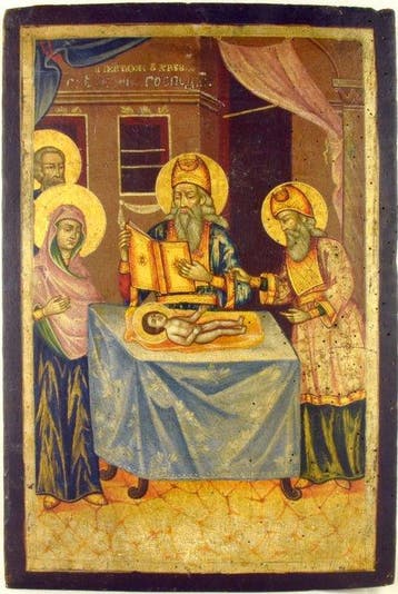 Icoon - Grote icoon die de besnijdenis van Christus