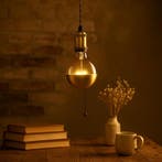 Hanglamp Byron antiek messing Binnenverlichting, Verzenden, Nieuw, Overige materialen, 75 cm of meer