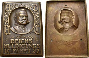 Einseitige Bronze-plakette 1927 medaille von Maximilian D..., Verzenden