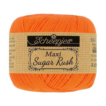 Scheepjes Maxi Sugar Rush - 281 tangerine - Katoen Garen, Ophalen of Verzenden, Nieuw