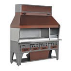 GGM Gastro | Wand-houtskoolgrill - 2150x750x2350mm - RVS |, Verzenden, Nieuw in verpakking, Fornuis, Frituur en Grillen