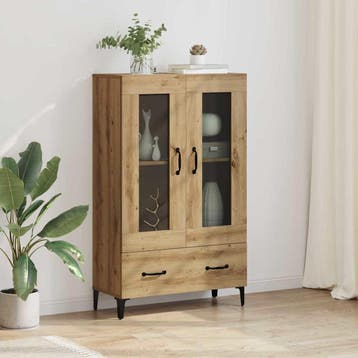 vidaXL Highboard Artisan Eiken 70 x 31 x 115 cm, Minder dan 50 cm, Verzenden, 100 tot 150 cm, Nieuw
