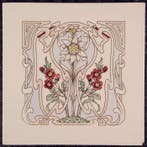 Jugendstil Tegel - floraal - onbekend - Art Nouveau -
