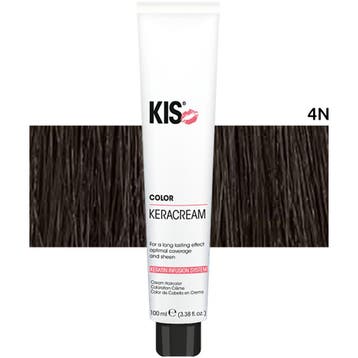 KIS Kappers – Kera Cream Color Haarverf – 4N : Middelbruin, Verzenden, Nieuw
