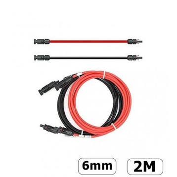 MC4 1-20 Meter 6mm Mannelijke-Vrouwelijke Kabel Rood/Zwar..., Verzenden, Nieuw, Overige typen