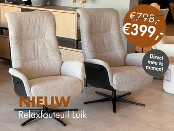 NIEUWE handverstelbare relaxfauteuils NU €399,-! | 3 kleuren, Ophalen, Modern Chique Scandinavisch Japandi Industrieel Landelijk