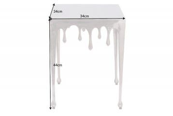 Extravagante bijzettafel LIQUID LINE S 34cm zilver, Huis en Inrichting, Tafels | Sidetables, Ophalen of Verzenden, Nieuw