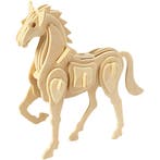 3D Puzzel, paard, afm 18x4,5x16 cm, 1 stuk, Nieuw