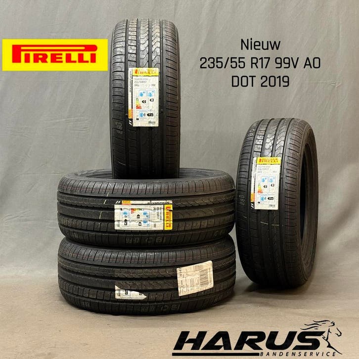 235/55/17 99V AO Pirelli zomerbanden nieuw 4X GRATIS MONTAGE, Auto-onderdelen, Banden en Velgen, 17 inch, Erkend duurzaam, Zomerbanden