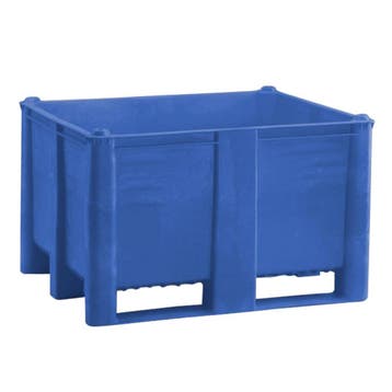 Kunststof Palletbox Blauw 1200 x 1000 x 760 mm 3 sleden -, Verzenden, Nieuw
