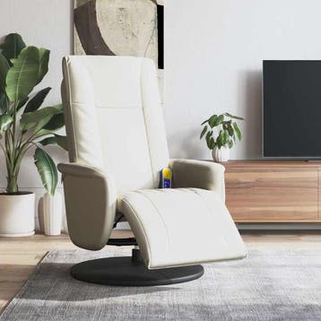 vidaXL Massagestoel verstelbaar met voetensteun kunstleer, Huis en Inrichting, Verzenden, Nieuw