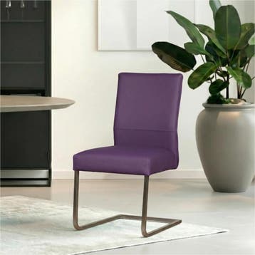 Leren eetkamerstoel Remix - Toledo Aubergine (paars) -, Huis en Inrichting, Stoelen, Overige kleuren, Nieuw, Ophalen of Verzenden