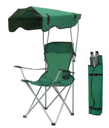 Draagbare Klapstoel – Strandstoel met Zonneschermen Armleuni, Tuin en Terras, Verzenden, Nieuw