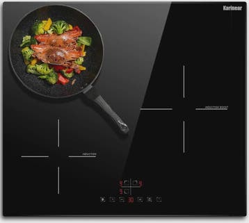 Karinear 60cm Inductie Kookplaat - 3 Zones, 5200W, Touch Con, Verzenden, Nieuw