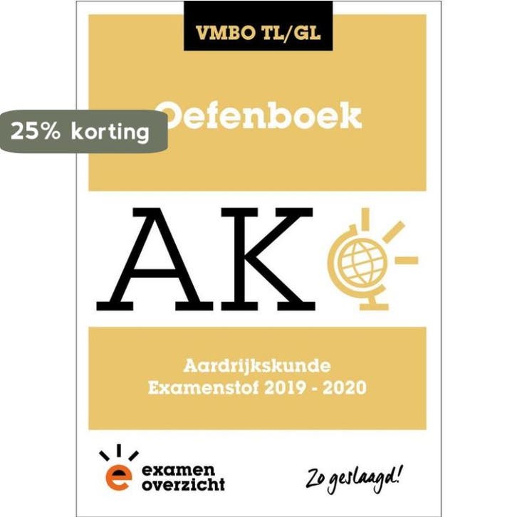 ExamenOverzicht - Oefenboek Aardrijkskunde VMBO TL/GL, Boeken, Schoolboeken, Zo goed als nieuw, Verzenden
