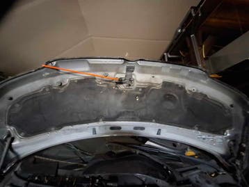 volkswagen transporter t5 t6 motorkap bekleding met klemm..., Ophalen of Verzenden, Gebruikt, Volkswagen, Motorkap