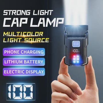 Mini LED Zaklamp USB Oplaadbaar met Batterij Display & Magne, Verzenden, Nieuw