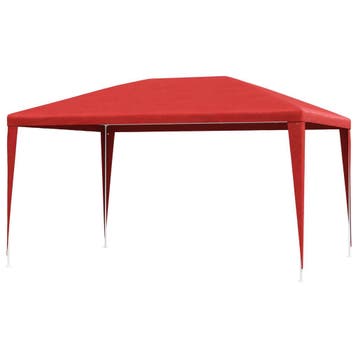 vidaXL Partytent 400 x 300 x 255 cm Rood PE en staal, Verzenden, Nieuw, Partytent