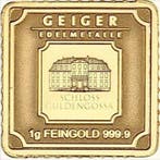1 gram - Goud .999 - Geiger Edelmetalle, Germany (Zonder, Postzegels en Munten, Edelmetalen en Baren