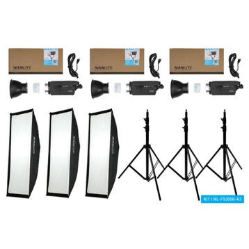 Nanlite FS-300B LED Triple Kit, Ophalen of Verzenden, Nieuw, Overige typen