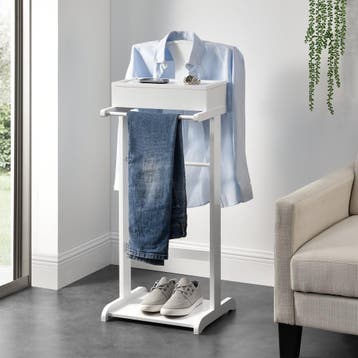Dressboy kledingrek met opbergdoos 110x43,5x34,5 cm wit, Verzenden, Nieuw